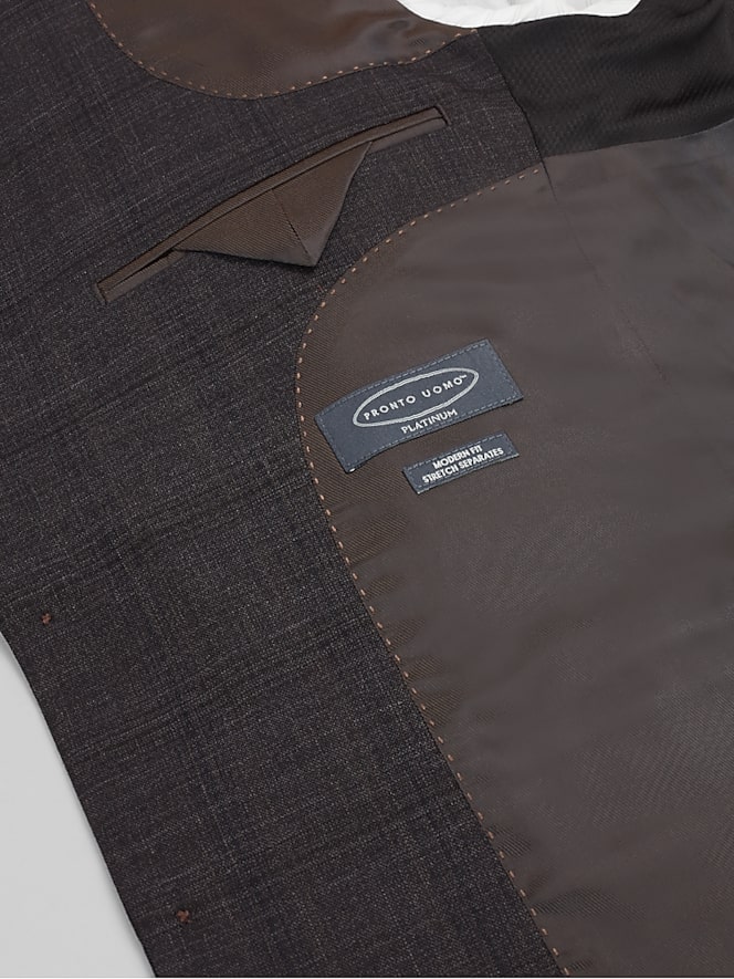 Pronto Uomo Platinum Modern Fit Windowpane Suit