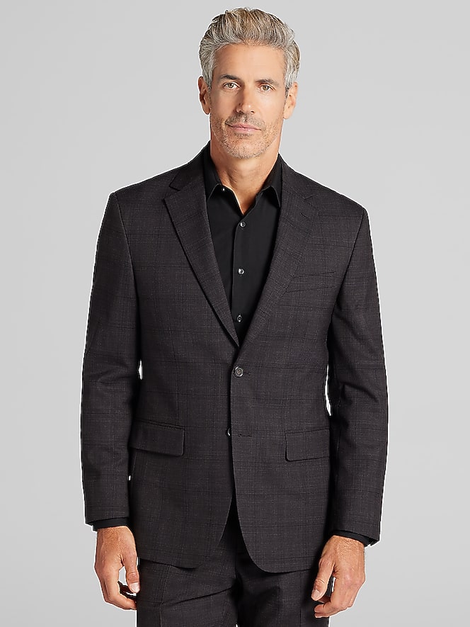 Pronto Uomo Platinum Modern Fit Windowpane Suit