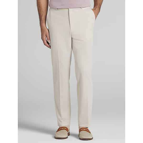 JOE Joseph Abboud Modern Fit Knit Men's Suit Pants Tan Stripe - Size: 29W x 32L TMW38B029T77