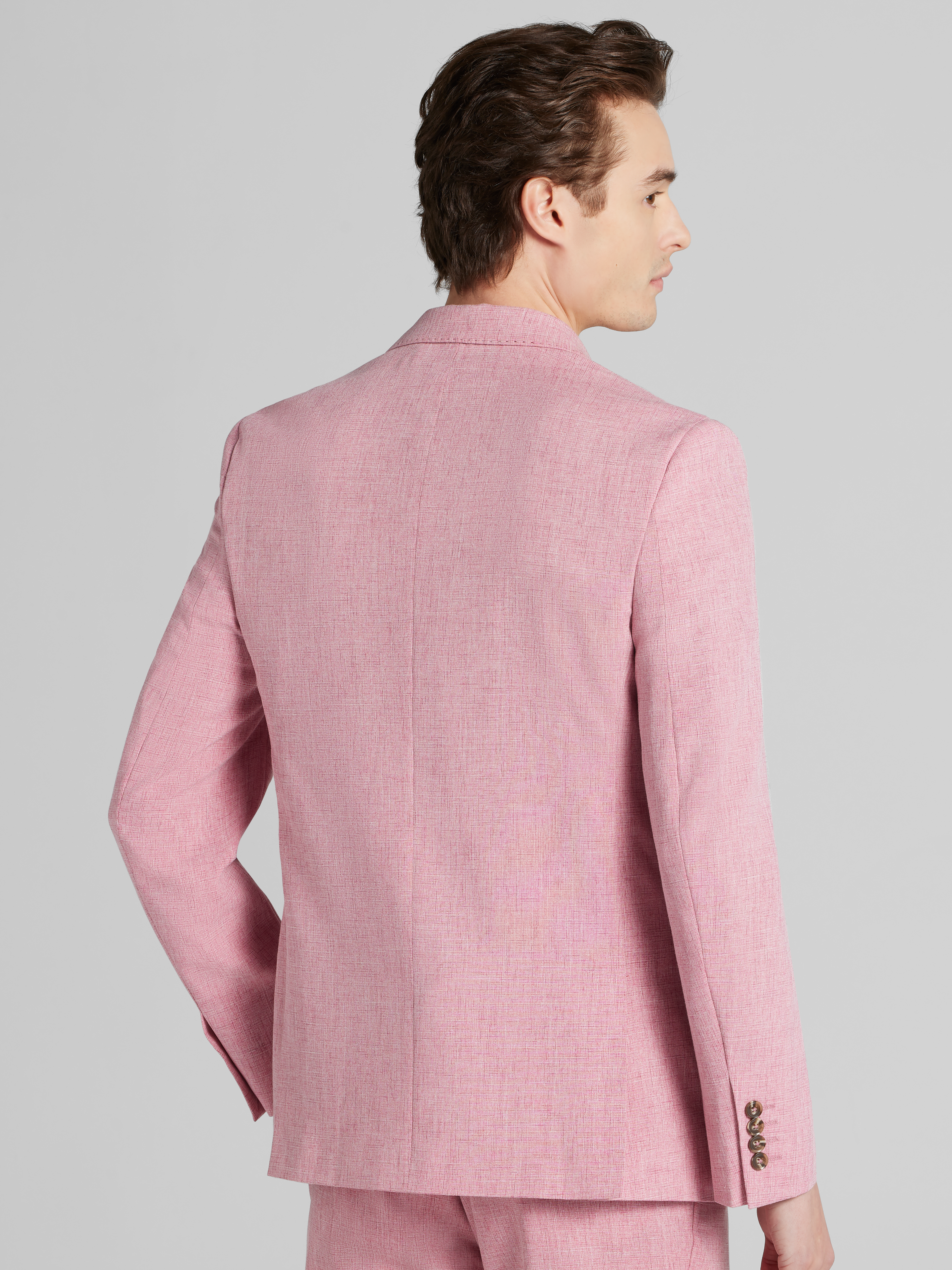 Slim Fit Double-Breasted Suit Jacket