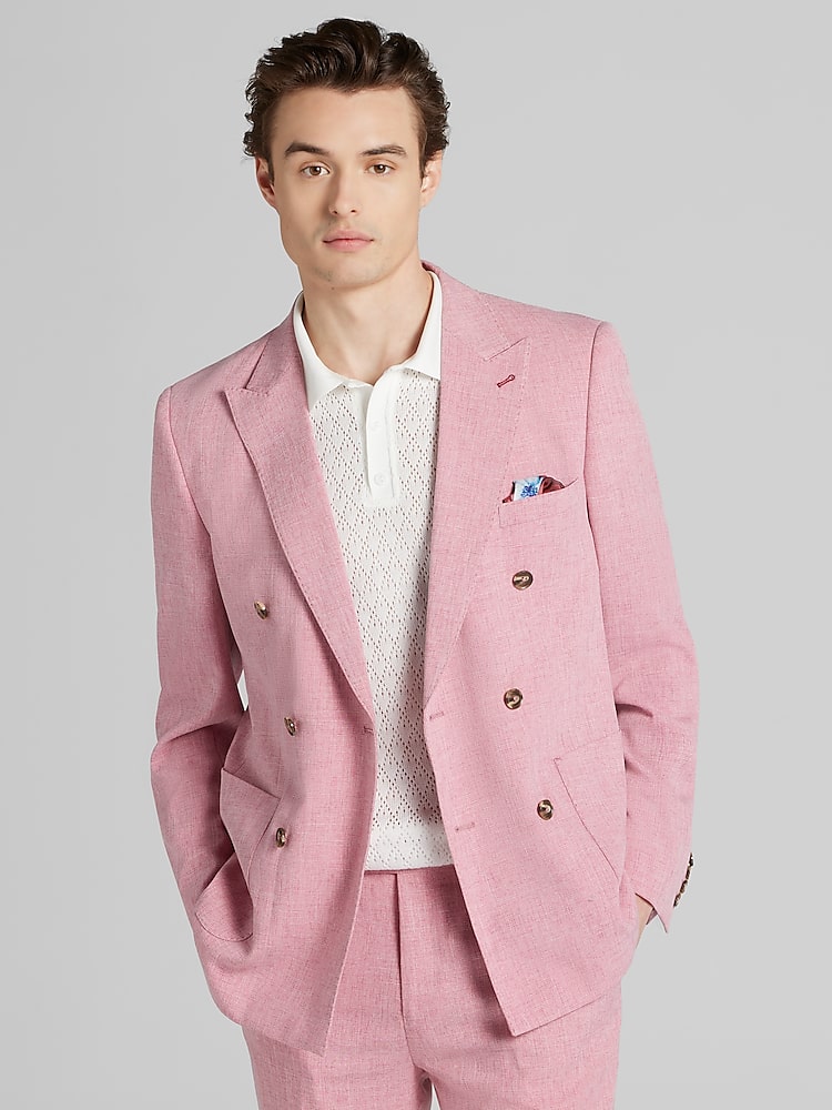 Suit Jacket Dusty Pink Jacket Men's Slim Fit Button Mens - Main Image