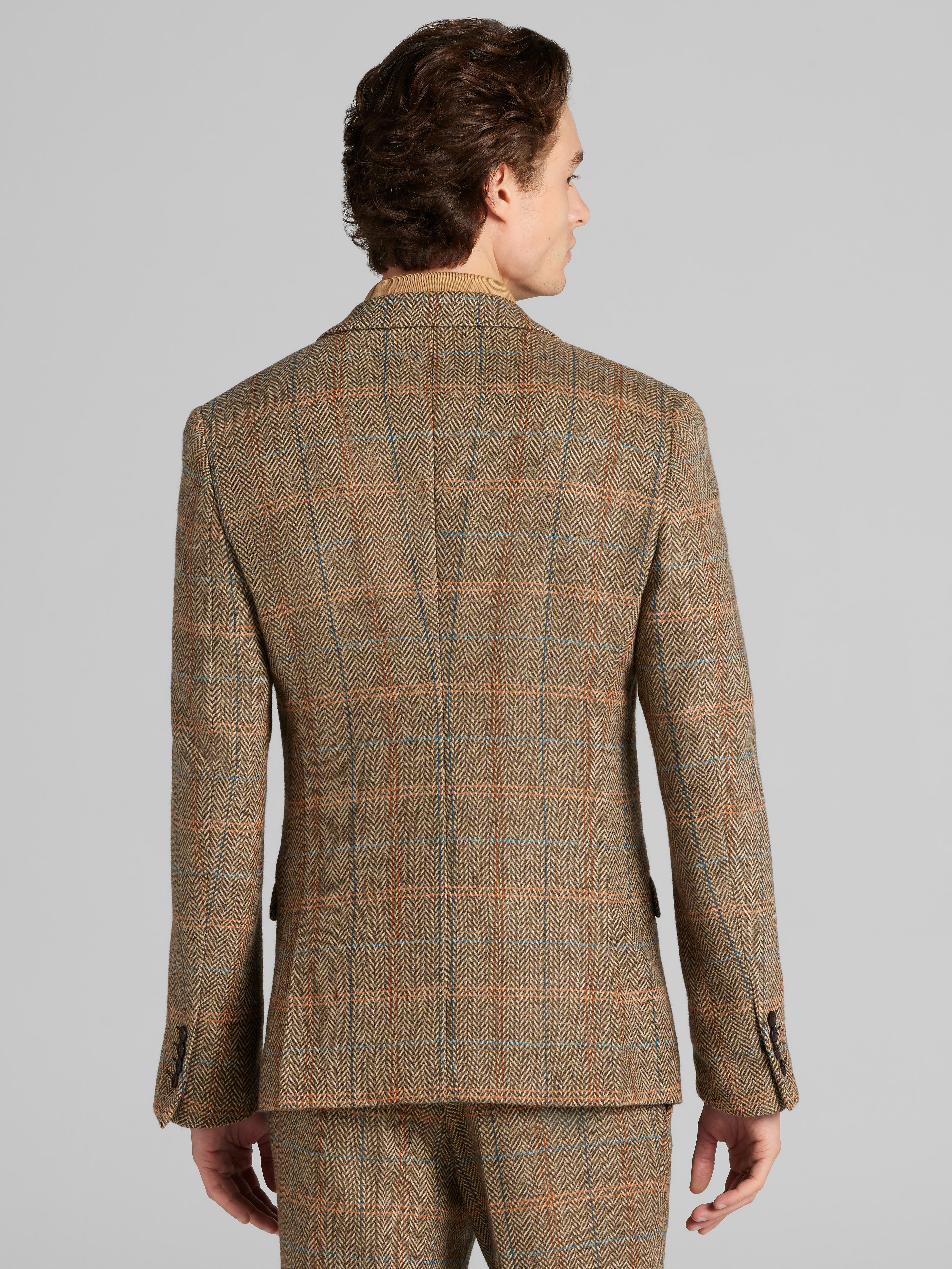 Slim Fit Herringbone Suit Jacket