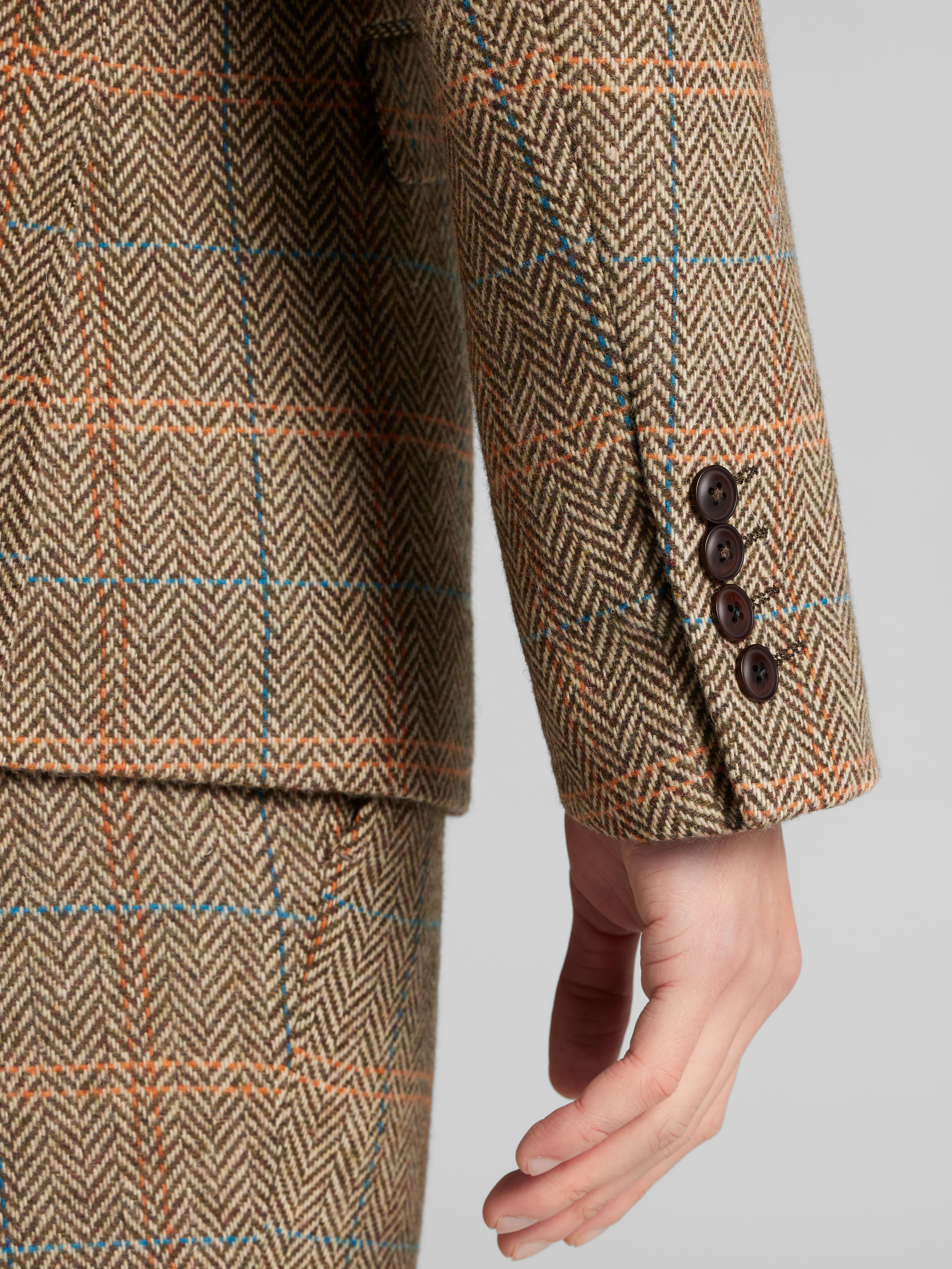 Slim Fit Herringbone Suit Jacket