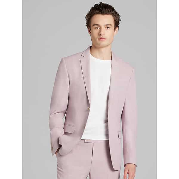 Egara Skinny Fit Men's Suit Jacket Dusty Rose - Size: 46 Short TMW38BL46145