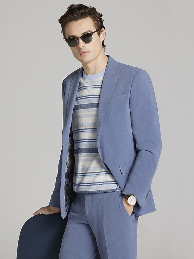 Egara Skinny Fit Seersucker Suit Jacket