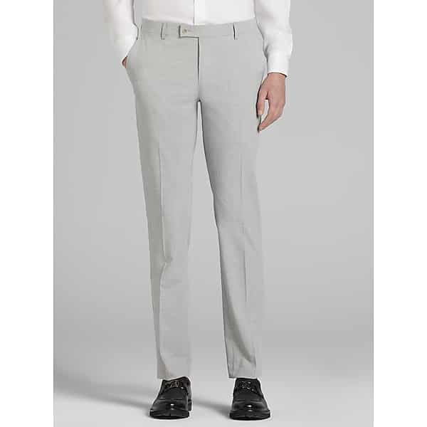 Egara Skinny Fit Men's Suit Pants Pearl Grey - Size: 44W x 30L TMW38BT44074