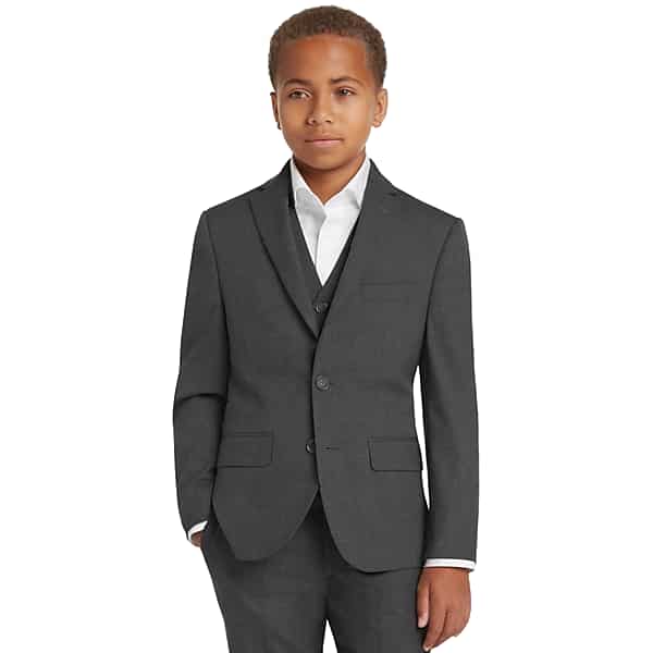 Joseph Abboud Boys Men's Suit Jacket Charcoal - Size: Boys 8