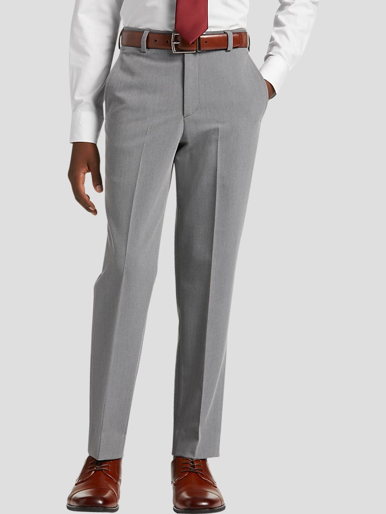 boys grey dress pants Boy's Light Grey Dress Pants for Formal Occasions, Weddings, Galas, School,  Everyday