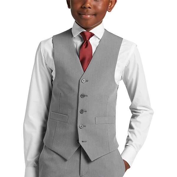 Joseph Abboud Boys Men's Suit Separates Vest Med Gray - Size: Boys 16