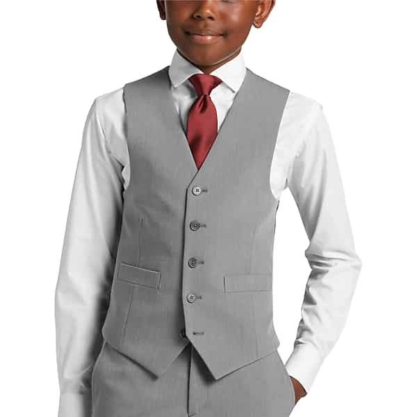 Joseph Abboud Boys Men's Suit Vest Med Gray - Size: Boys 16
