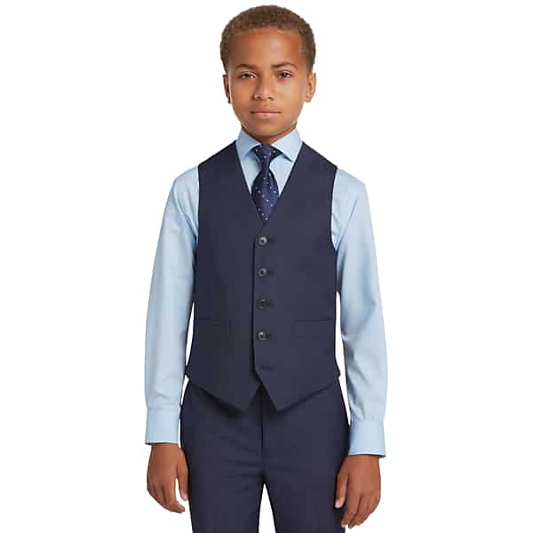 Joseph Abboud Boys Men's Suit Vest Blue/Postman - Size: Boys 10