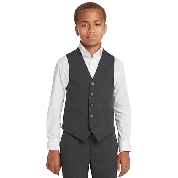 Joseph Abboud Boys Men's Suit Vest Charcoal Gray - Size: Boys 16