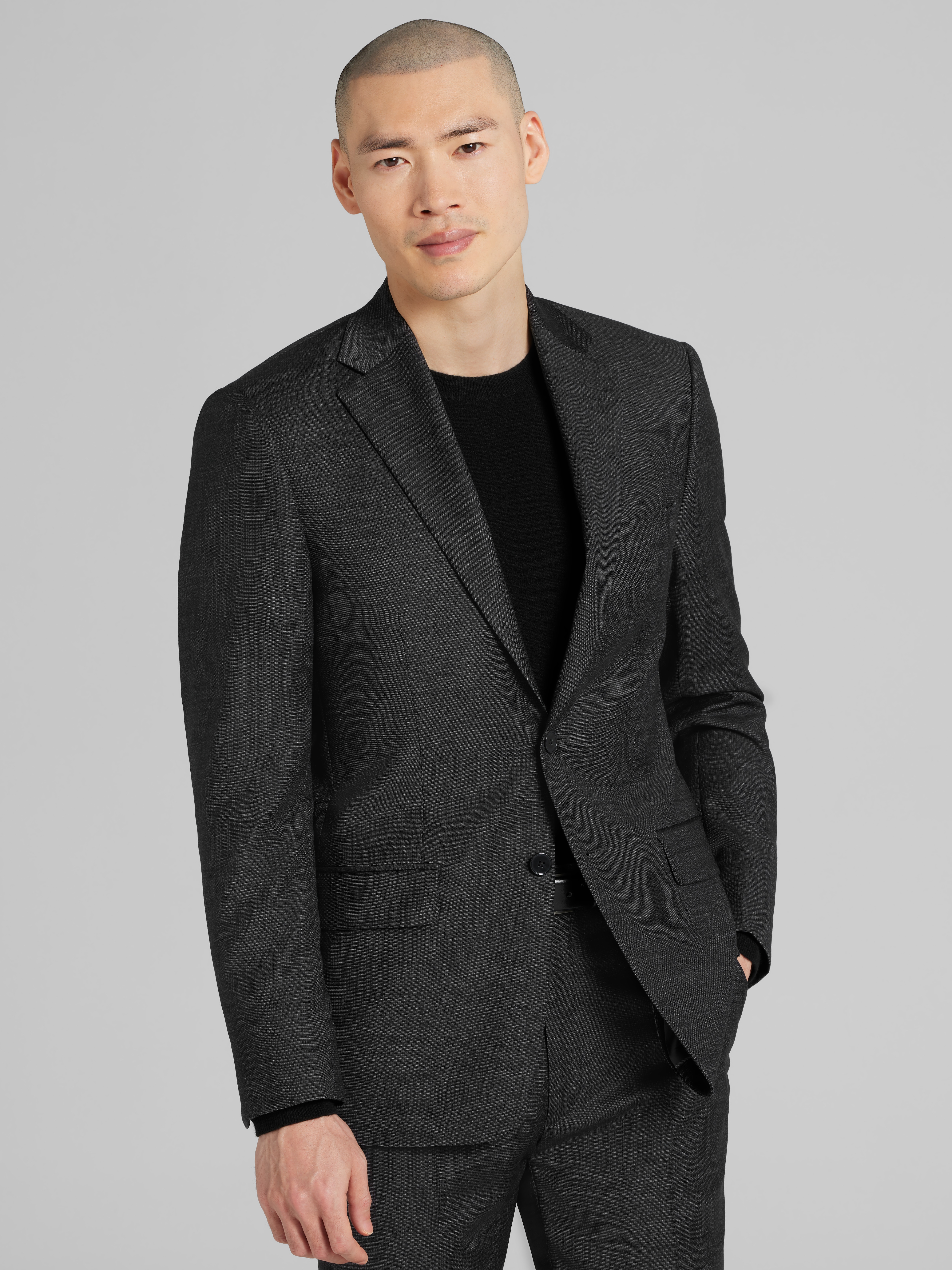 grey dress pants black jacket Rachel Allan 70258 - Long Beaded Tulle Mermaid Dress