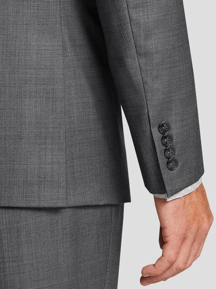 Calvin Klein CLOSEOUT! Men's Slim-Fit Light Gray Sharkskin Suit