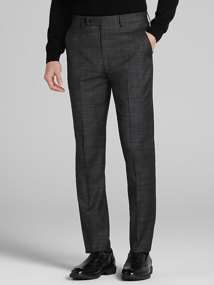 calvin klein slim fit dress pants black Calvin Klein Slim-Fit Dress Pants