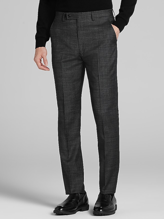 Calvin Klein Slim Fit Wool Blend Men's Suit Pants , Dray Grey Neat / Gray