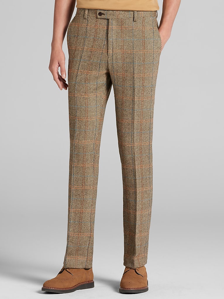 Paisley &Amp; Gray Slim Fit Herringbone Suit Pants
