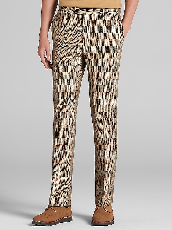 Paisley &Amp; Gray Slim Fit Herringbone Suit Pants