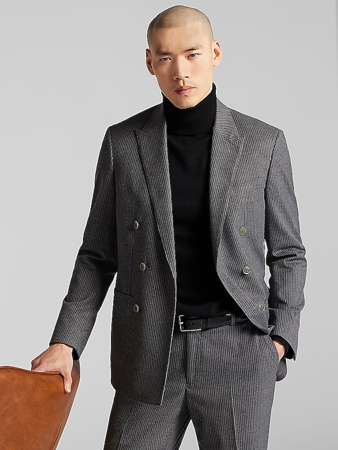 JOE Joseph Abboud Slim Fit Double Breasted Pinstripe Suit