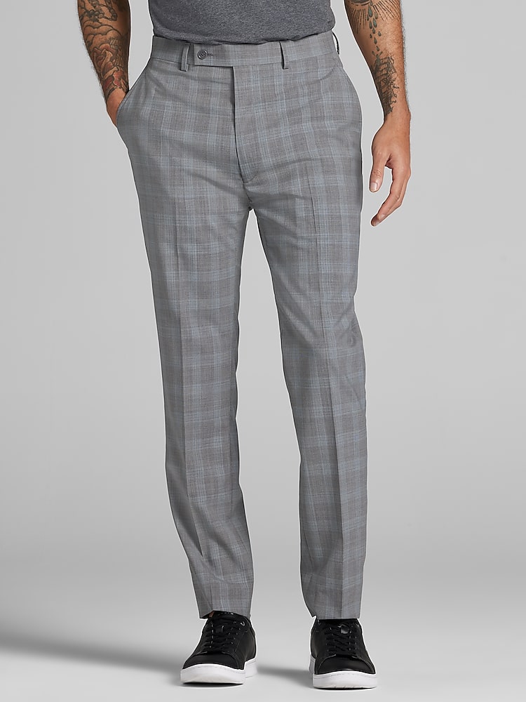 Calvin Klein Slim Fit Plaid Suit Pants Suit Pants Men's Wearhouse