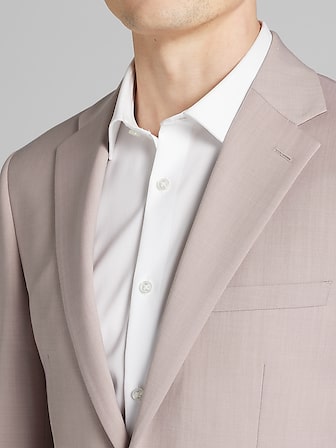 Slim FIt Wool Blend Double-Breasted Suit Jacket