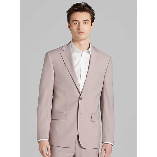 Calvin Klein Slim Fit Wool Blend Men's Suit Jacket Pink - Size: 48 Regular TMW39JB48245