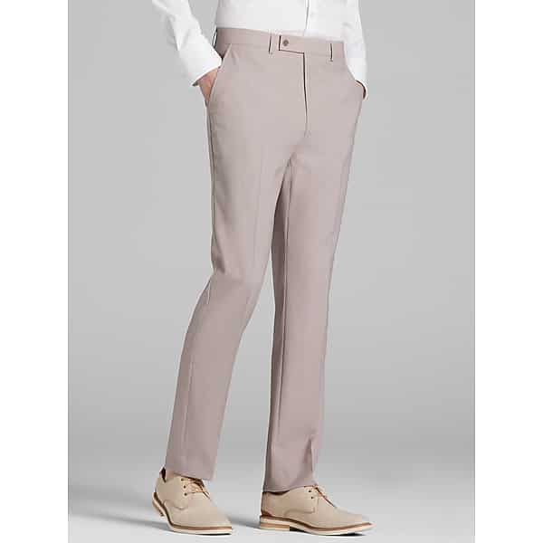 Calvin Klein Slim Fit Wool Blend Men's Suit Pants Pink - Size: 38W x 34L TMW39KB38F45