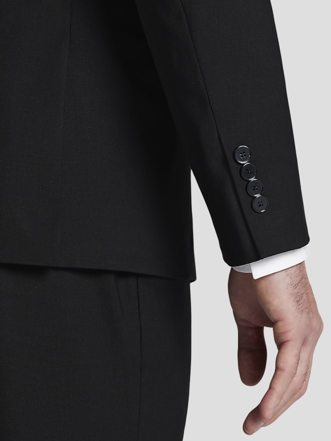Calvin Klein X-Fit Slim Fit Premium Wool Blend Suit Jacket, Black Solid - Image 3 of 5
