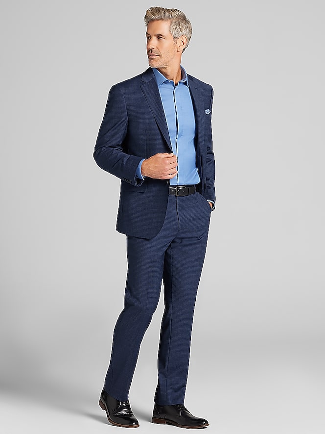 Awearness Kenneth Cole Modern Fit Mini Check Suit
