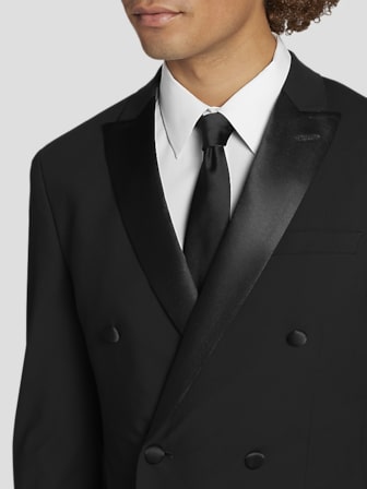 Skinny Fit Satin Tuxedo Pants