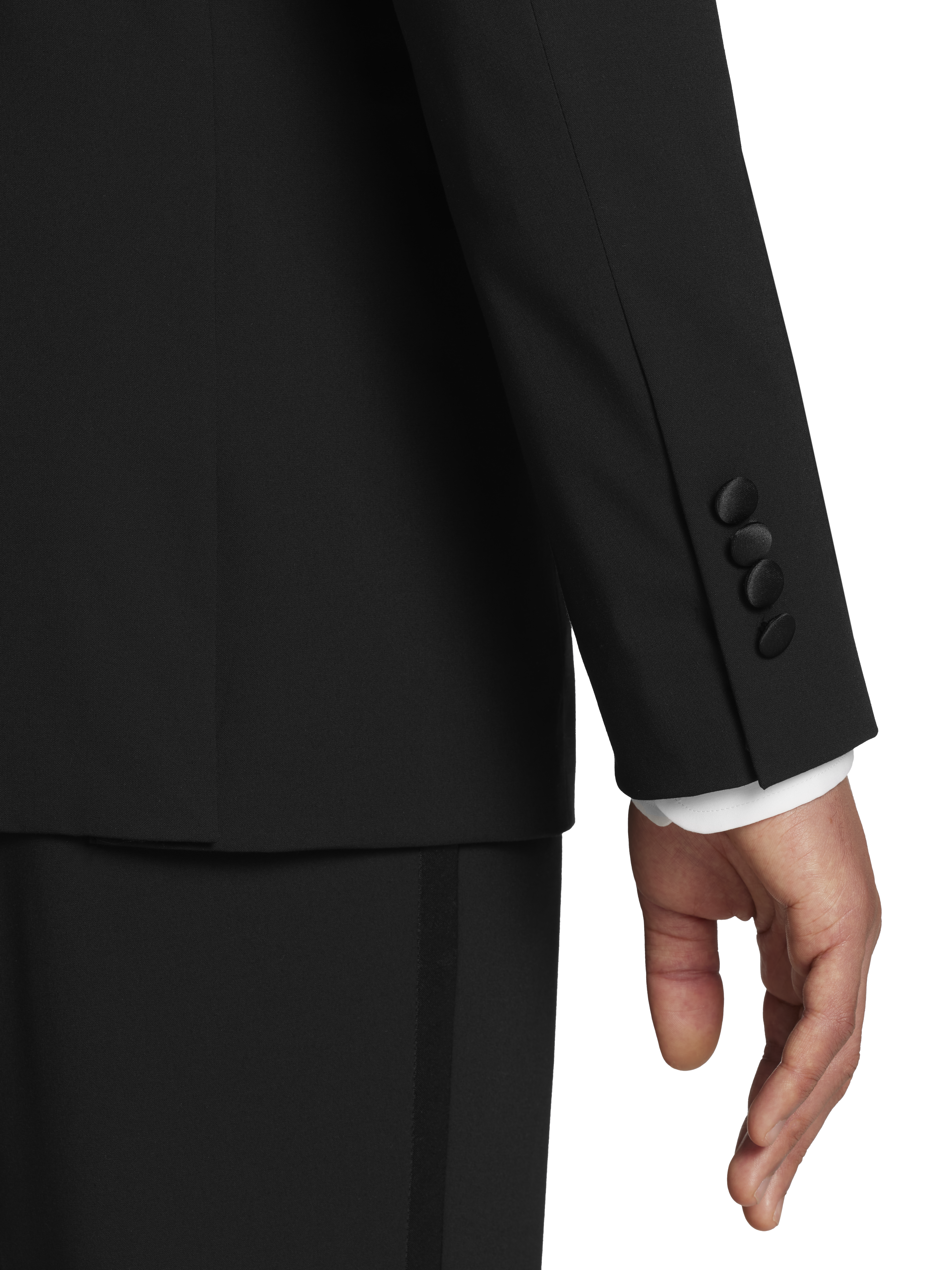 Skinny Fit Double Breasted Peak Lapel Tuxedo Jacket