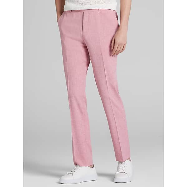 Paisley & Gray Men's Slim Fit Suit Pants Pink Melange - Size: 31W x 32L TMW3AAB31T45