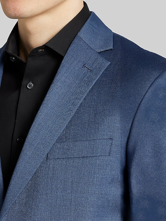 Pronto Uomo Platinum Slim Fit Premium Wool Blend Suit, Navy - Blue | 2 ...