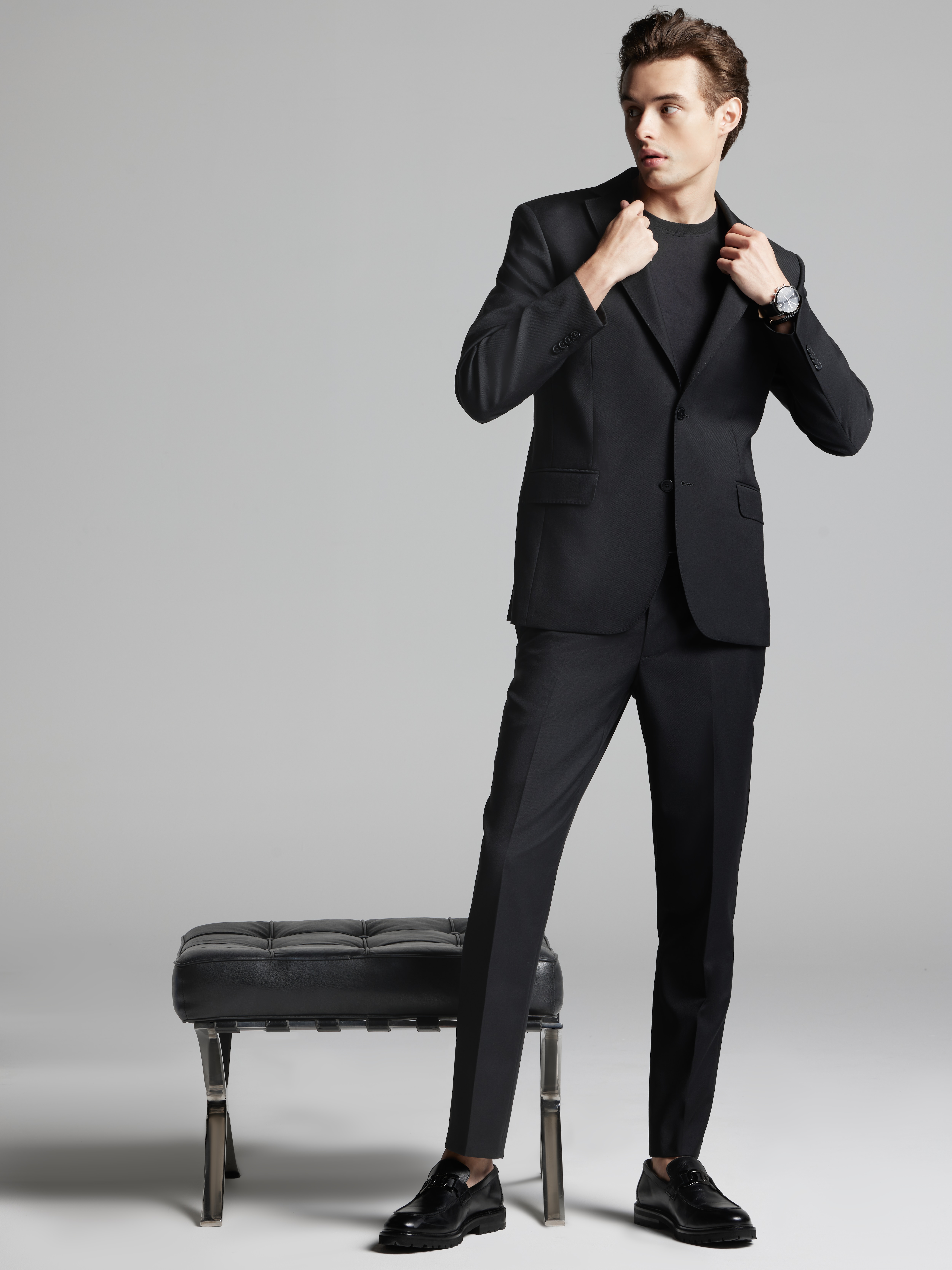 Slim Fit Wool Blend 3-Piece Suit