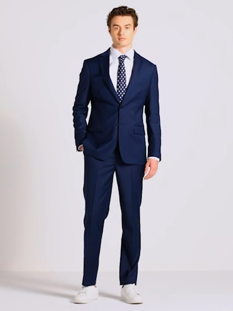 JOE Joseph Abboud Slim Fit Premium Wool Blend 3-Piece Suit, Blue