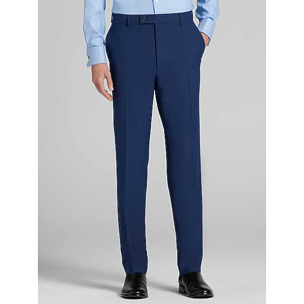 Egara Classic Fit Men's Suit Pants Blue/Postman - Size: 38W x 32L