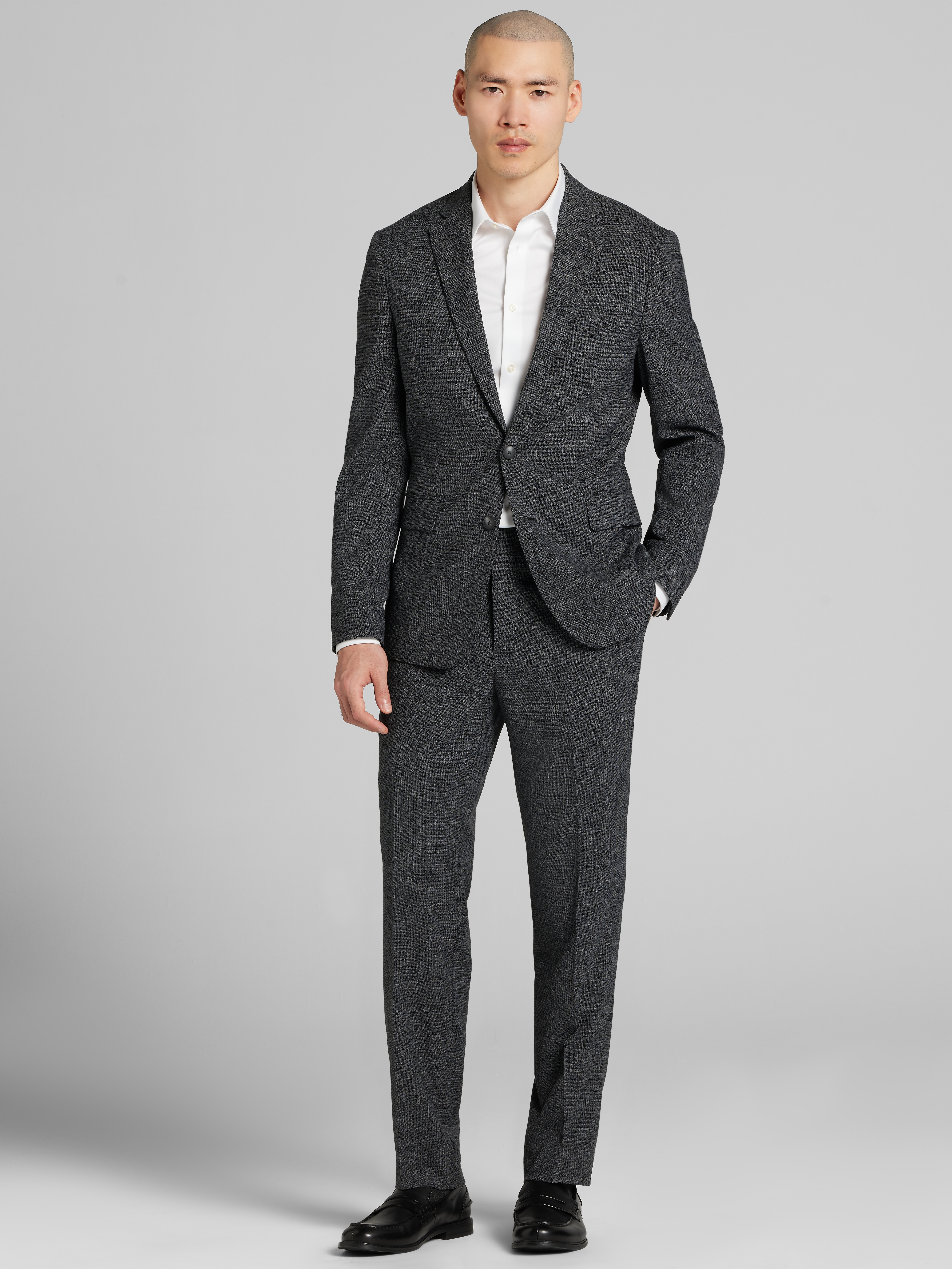 CHILLFLEX Slim Fit Mini Check Suit Jacket