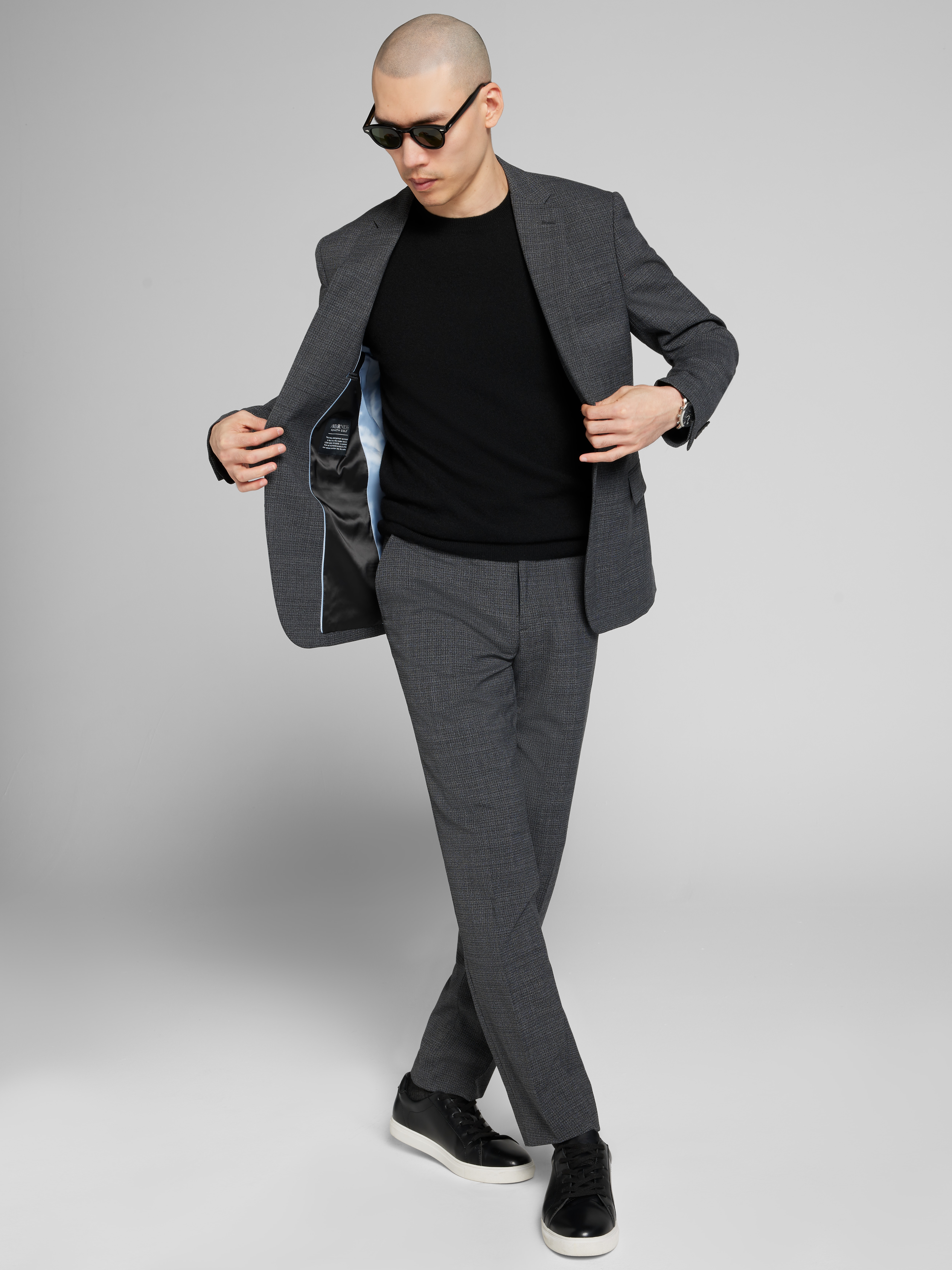 CHILLFLEX Slim Fit Mini Check Suit Jacket