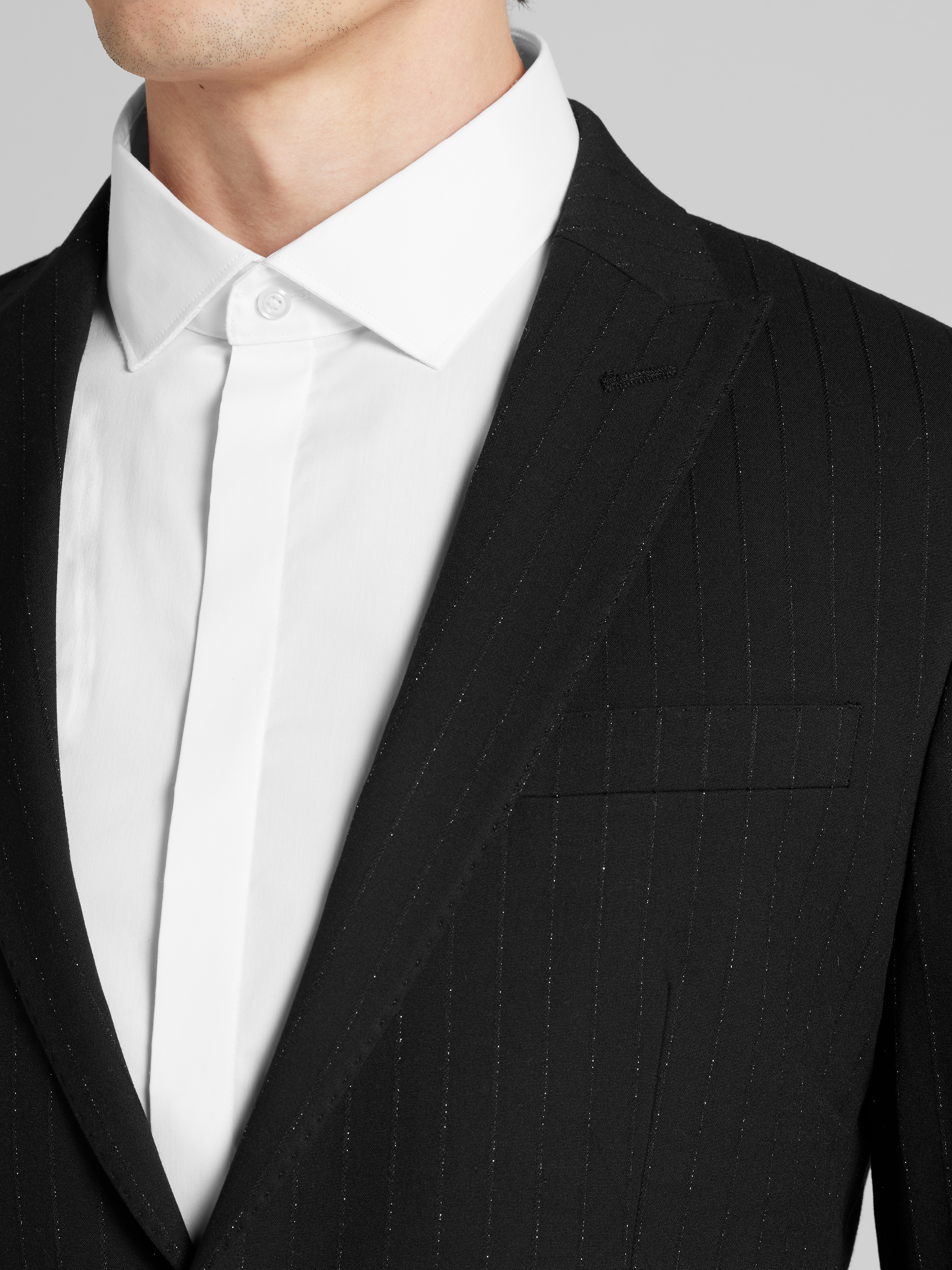 Skinny Fit Stripe Suit Jacket