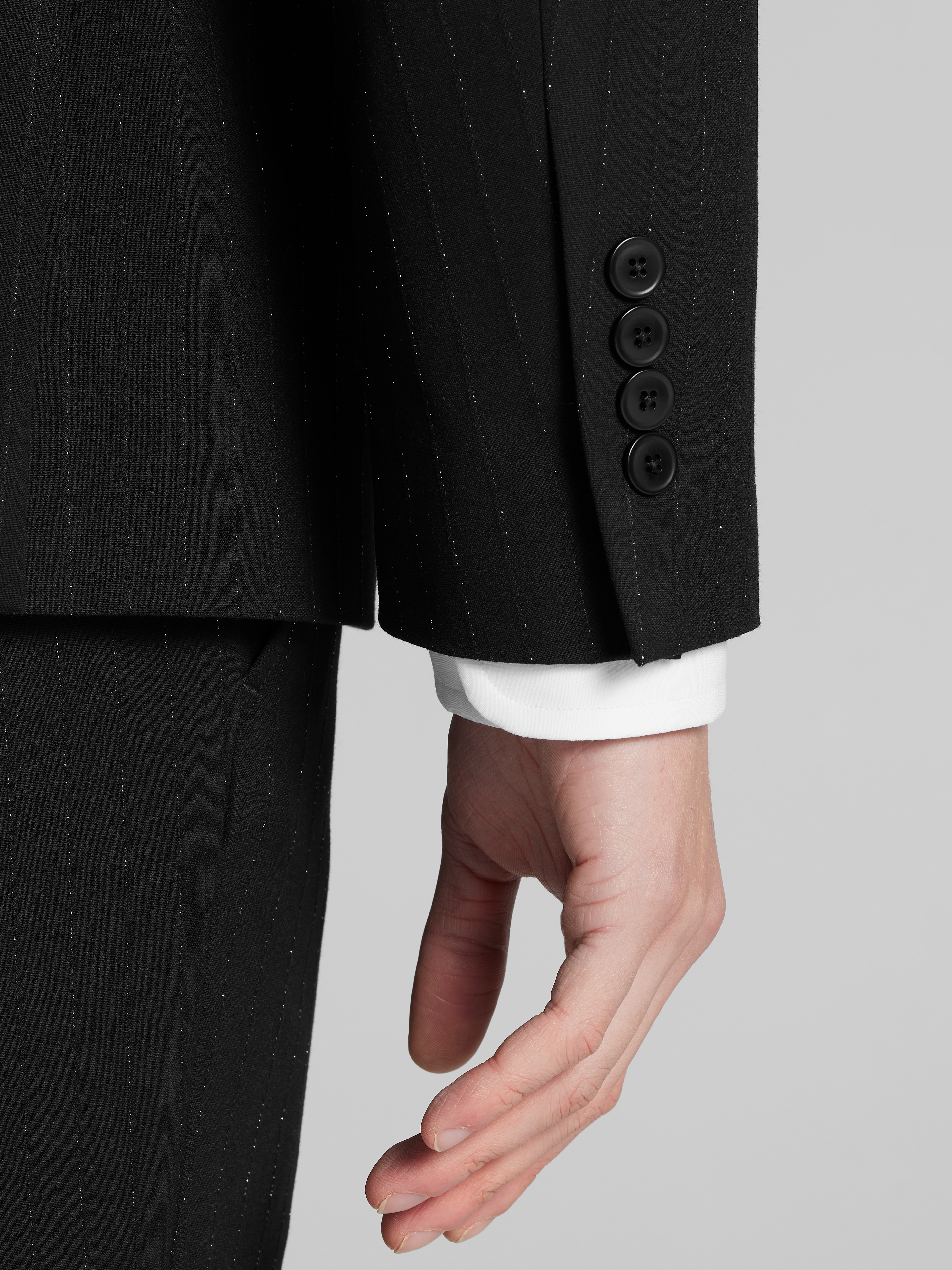 Skinny Fit Stripe Suit Jacket