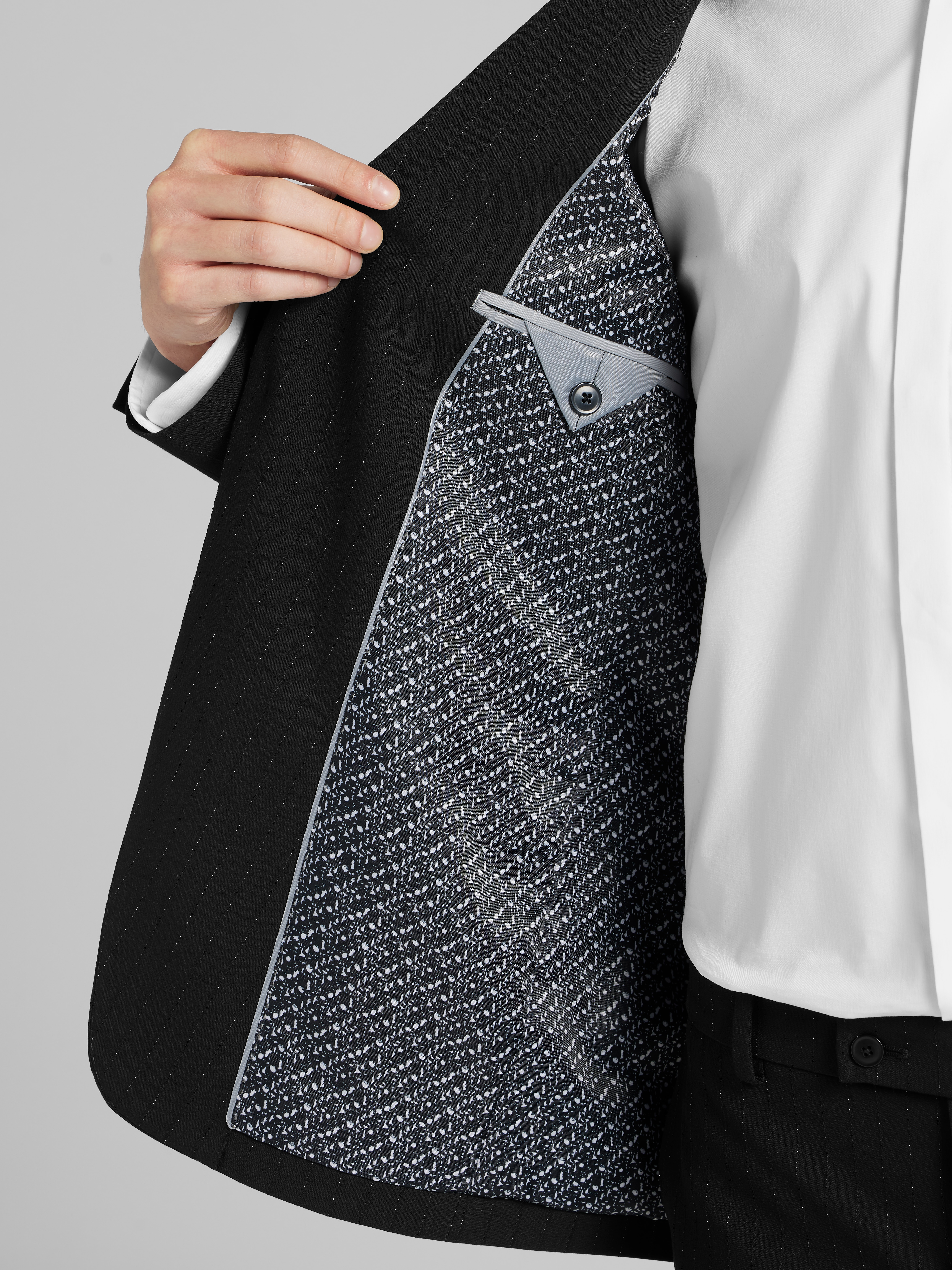 Skinny Fit Stripe Suit Jacket