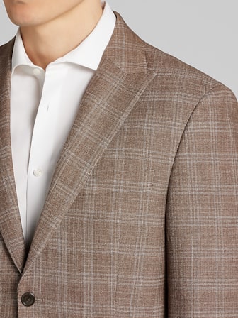 brown dress jacket men Bode Brown Double-Breasted Blazer