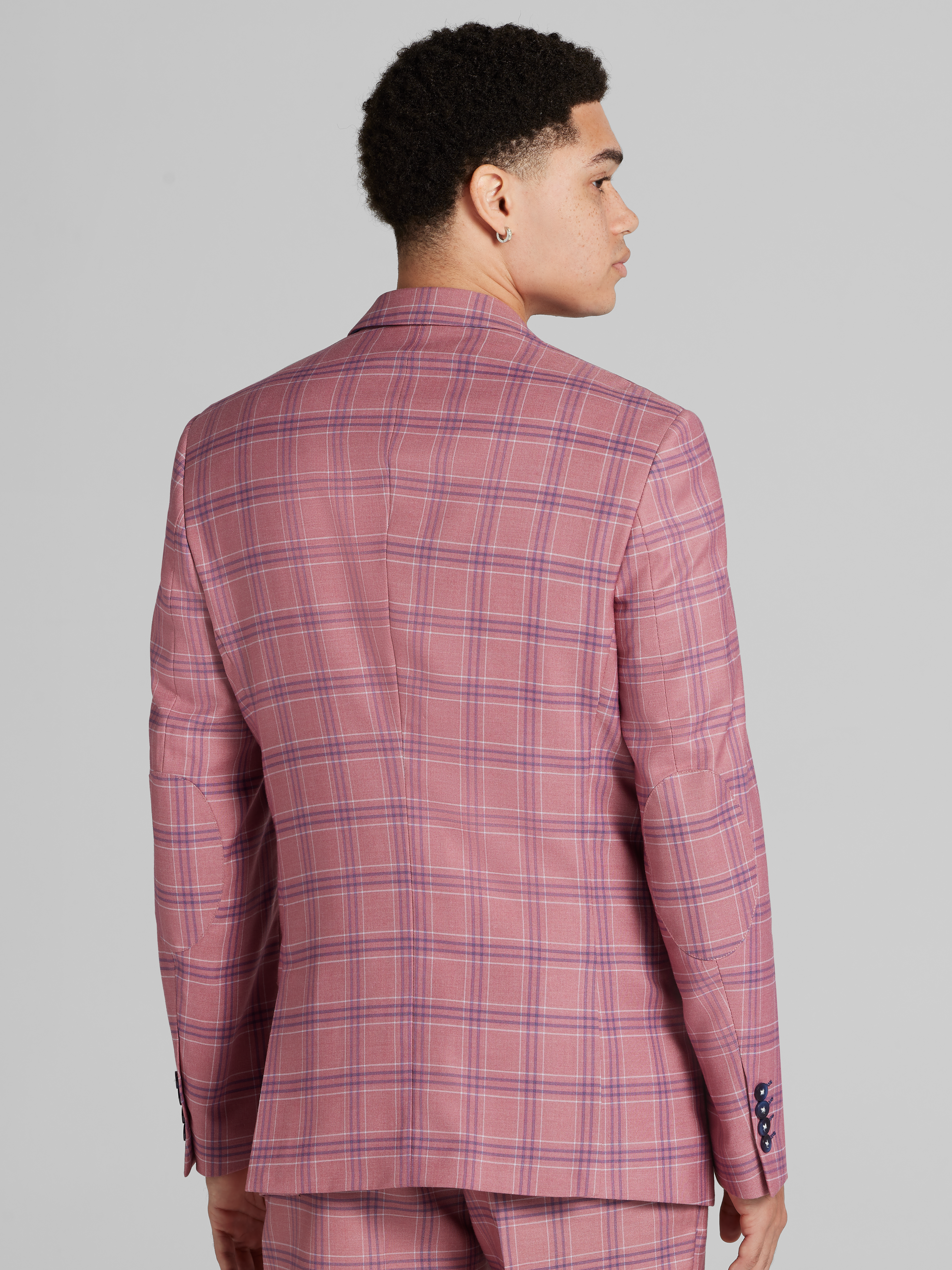 Slim Fit Check Suit Jacket