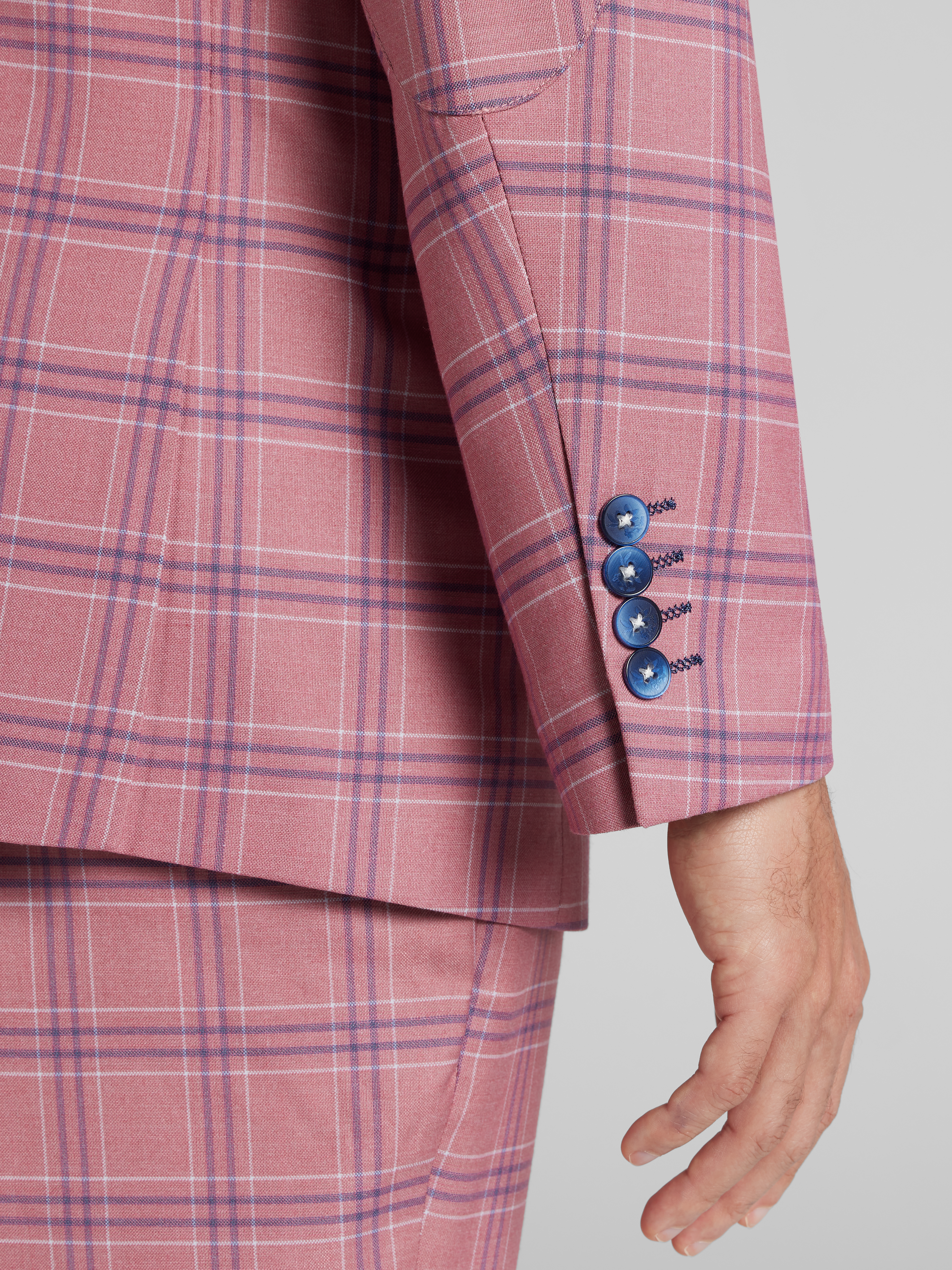 Slim Fit Check Suit Jacket