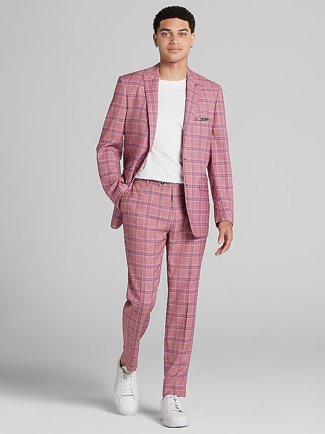 Paisley &Amp; Gray Slim Fit Check Suit Jacket