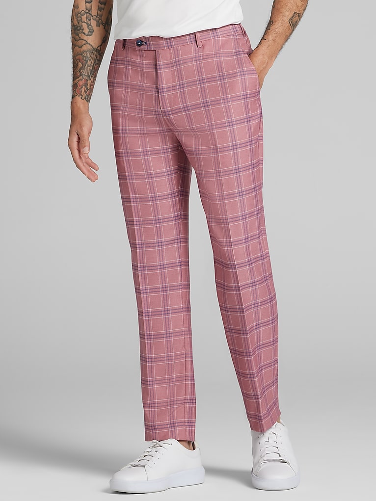 Paisley &Amp; Gray Slim Fit Check Suit Pants