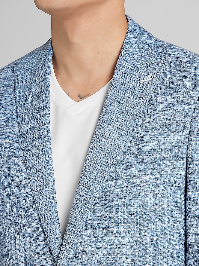 Paisley &Amp; Gray Slim Fit Textured Crosshatch Suit Jacket
