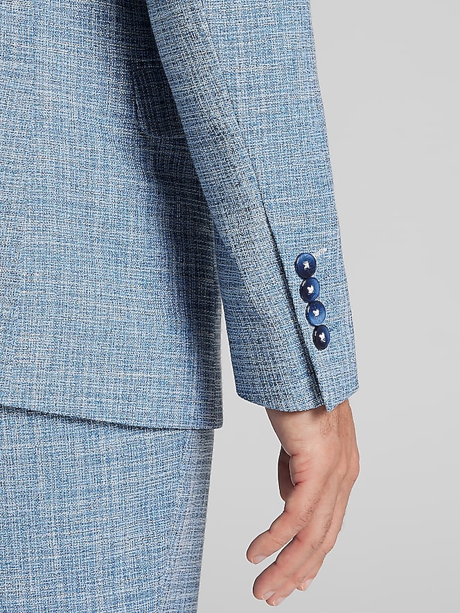 Paisley &Amp; Gray Slim Fit Textured Crosshatch Suit Jacket