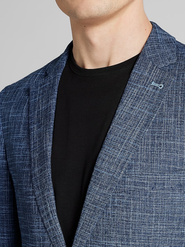 Paisley & Gray Slim Fit Textured Crosshatch Suit Jacket