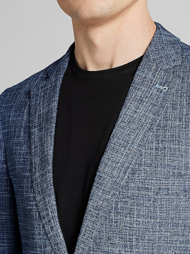 Paisley &Amp; Gray Slim Fit Textured Crosshatch Suit Jacket